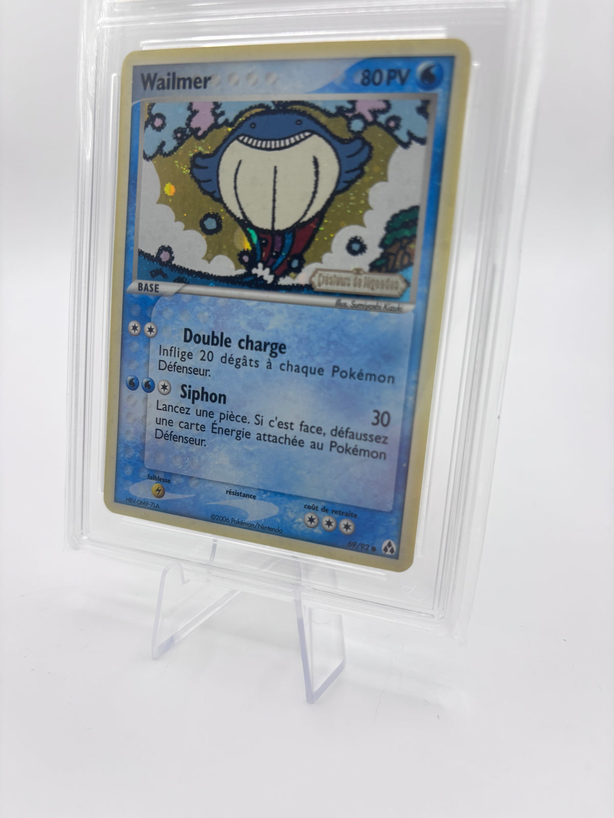 Carte gradée Collect Aura 9 Wailmer Reverse EX Créateurs de Légendes FR – photo 3