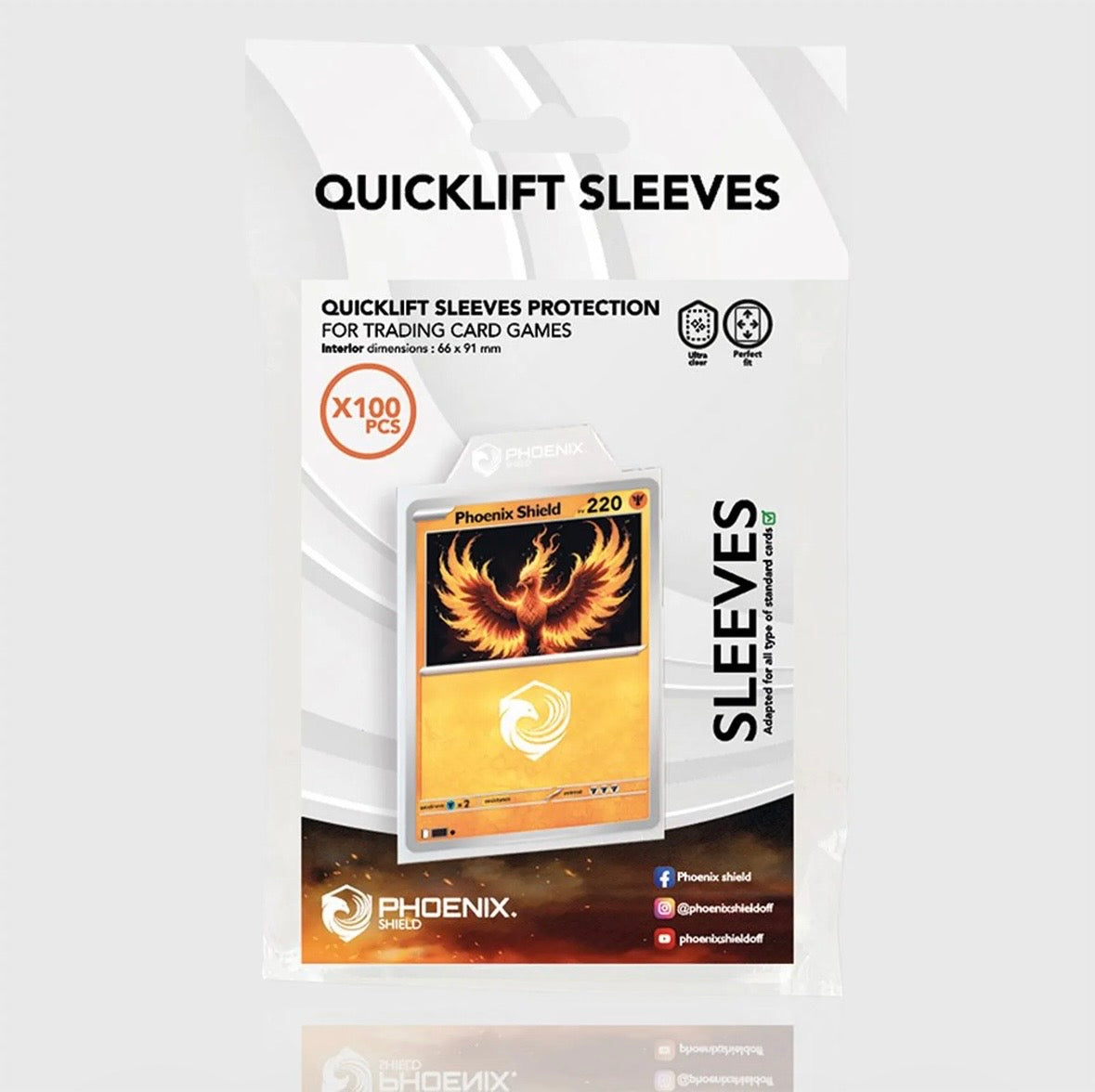 Card Quicklift Sleeves (X100) Phoenix Shield