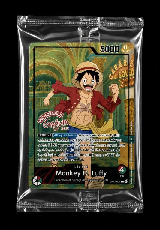 Carte promo Luffy Musée Grévin Luffy OP13-001