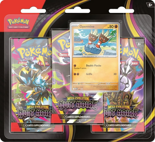 Tripack Nuit Noire ME05 3 Booster Pokémon Français